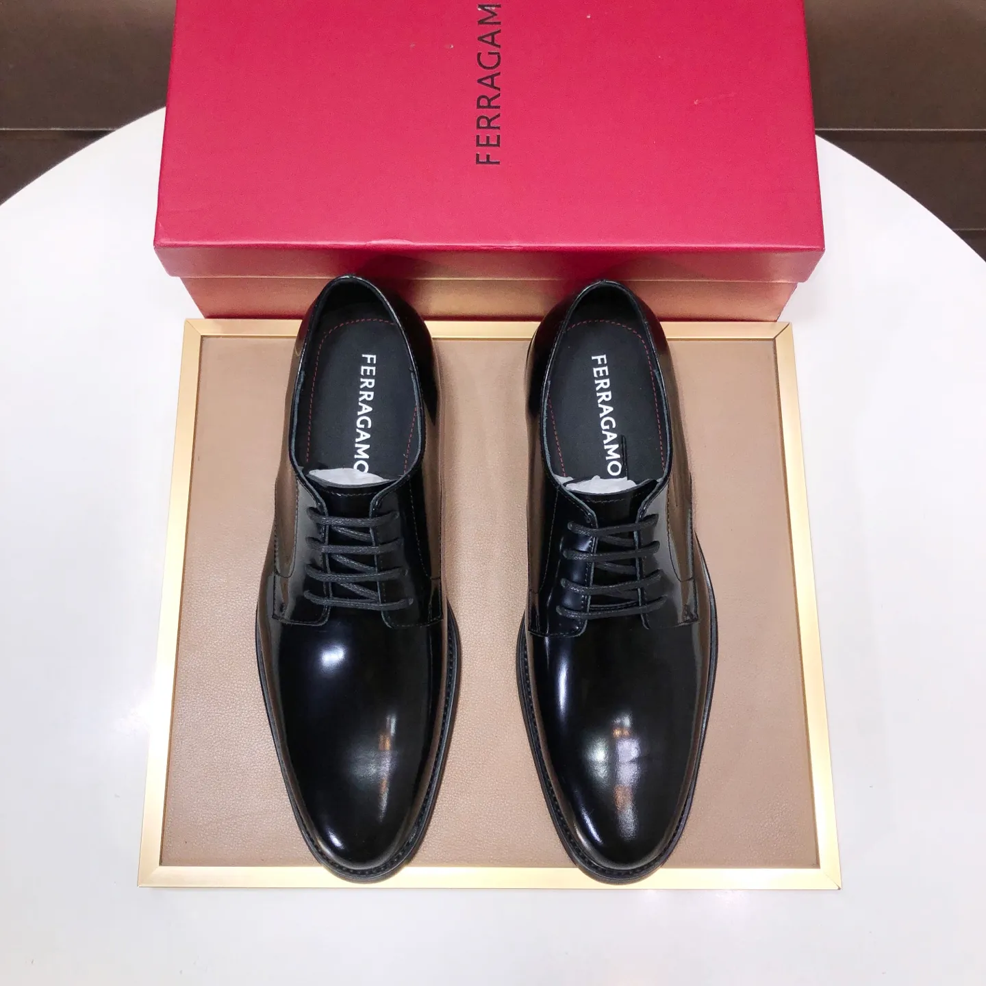 Men's shoes 💰540💰 [Ferragamo/Ferragamo] The latest model from the counter. Original imported high-quality cowhide with open sides + imported 🐂 cowhide lining + original luxury metal buckle + original combination outsole. Comparison is stress-free 38–45 (45 is custom-made and cannot be returned or exchanged)